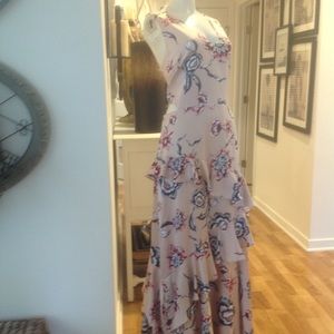 Rachel Roy blush pink floral maxi dress Size 10